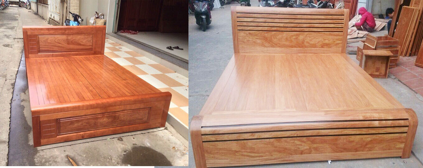 Bảng báo giá các mẫu giường ngủ gỗ xoan đào giá gốc tại xưởng