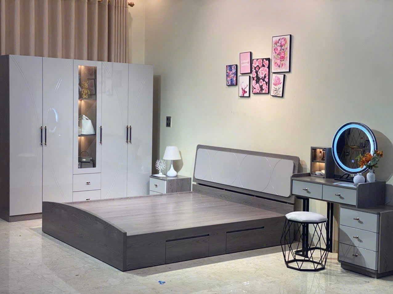 Nội Thất Phòng Cưới Giường Ngủ Tủ Quần Áo Hiện Đại Model Mới