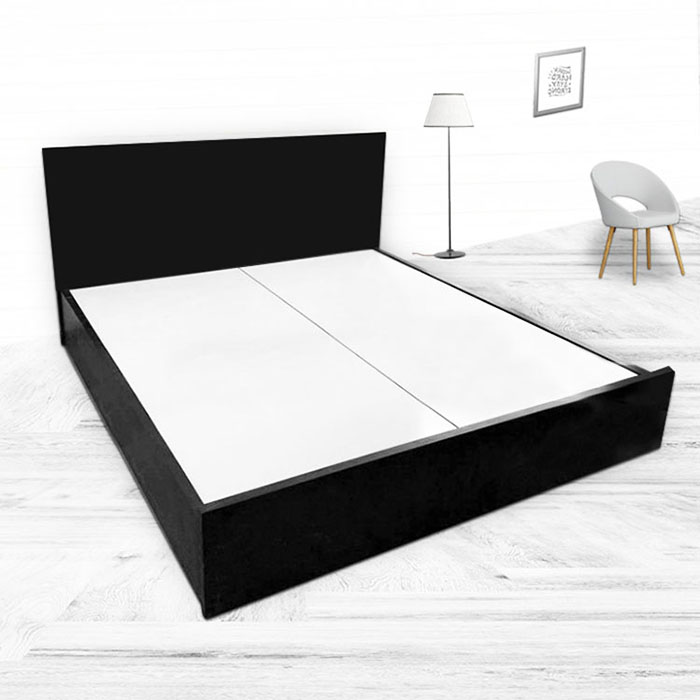 Giường gỗ công nghiệp sơn bóng