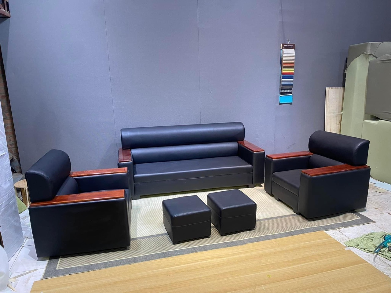 Bộ sofa bọc da giá rẻ new