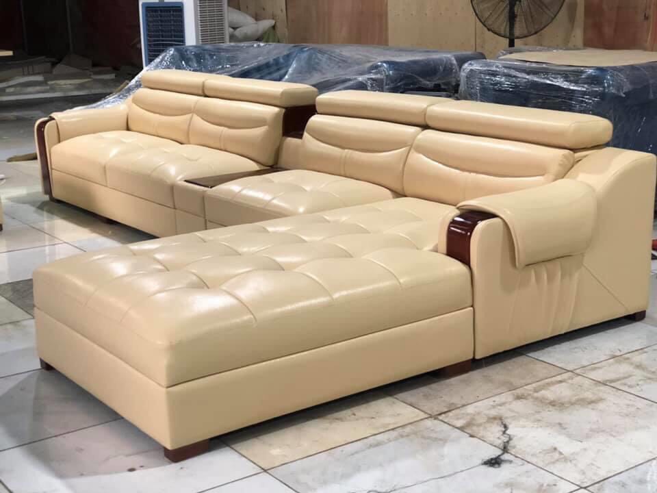 Văng da hàn cao cấp kt 2m9x1m8 khung gỗ tự nhiên mút việt nhật