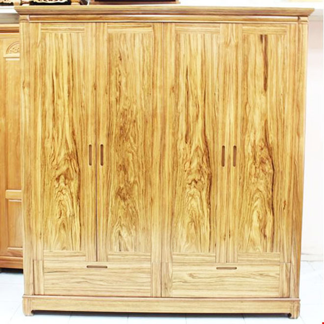 Tủ Gỗ Hương Đá 4 Cánh Mịn Cao Cấp