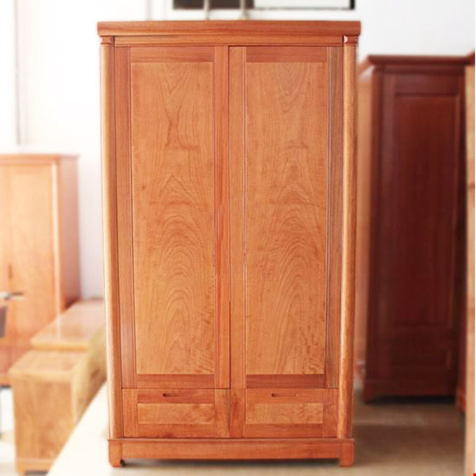 Tủ Quần Áo Gỗ Xoan Đào 2 Cánh Phẳng