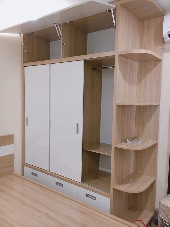 Tủ áo cánh lùa chất liệu mdf chống cong vênh kt 2m4x2m4 giá 5xxx