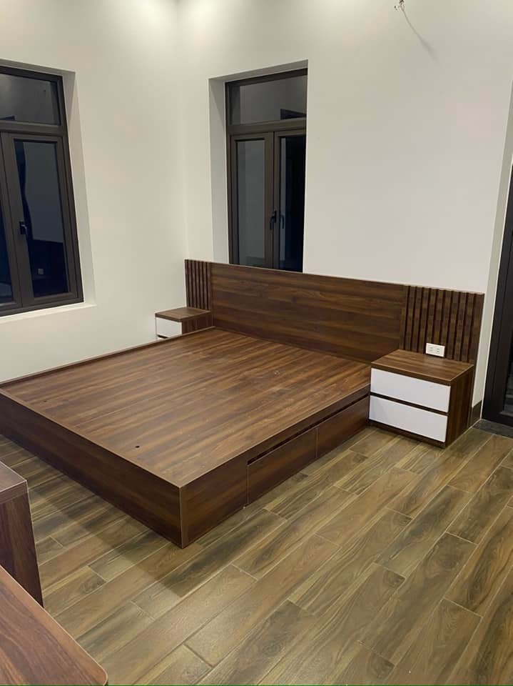 giường ngủ gỗ công nghiệp giá rẻ